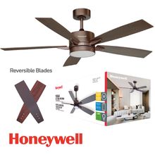 Ventilador de techo 42" con luz led regulable cafe