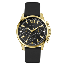 RELOJ GUESS MULTIFUNCION TONO DORADO Y NEGRO MAN