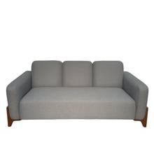 Sofa 3 puestos tela gris claro alpino