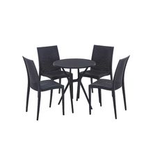 Jgo de comedor 4ptos burton negro