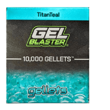 Caja 10000 balas de gel Gellets turquesa