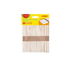 Palitos de Madera, Color Natural, 114 mm x 10 mm x 2 mm, Bolsa x 50 pzas.