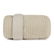 Edredon blend sense veludo queen beige