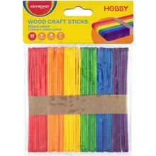 Palitos de Madera, Colores Surtidos, 114 mm x 10 mm x 2 mm, Bolsa x 50 pzas.