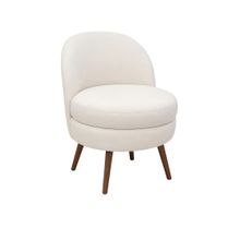 Poltrona lino kikar crema redonda