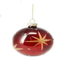Esfera navidena de vidrio 8cm surtx4