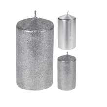 Vela Pilar  14Cm Plata Surt2