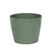 Maceta redonda verde salvia de 7 pulg.
