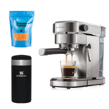 Combo - Cafetera Espresso Brügmann + Granos de Autor 250 gr + Mug Transit Aerolight Flip 0.35 Lt Black 2.0