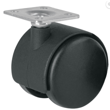 Rueda yoyo de nylon 50 mm placa 38 X 38 mm sin freno
