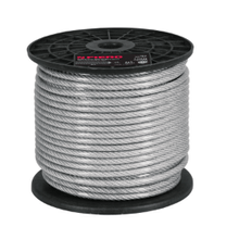 Cables de acero de 1/16" de 7x7 hilos recubierto de pvc (75 mts.)   Resistencia 170 kg por metro lineal