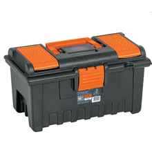 Caja de herramientas con compartimientos de 16" color negro
