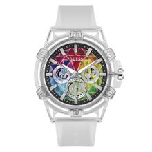 RELOJ GUESS MULTIFUNCION TRANSPARENTE PRIDE DE EDICION LIMITADA MAN GW0908G3