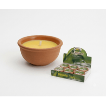 Vela en maceta de terracota