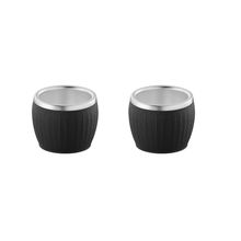 Juego de tazas de cafe 2pzas negro