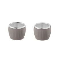 Juego de tazas de cafe 2pzas beige