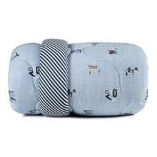 Edredon mundo kids malha 1 1/2 azul