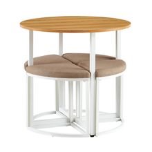 Juego de comedor 4 taburetes Daisy
