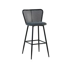 Silla de bar frankie negro/gris