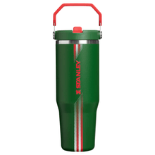 Botella iceflow flipstraw team dark green red  0.89 lt - 30 oz