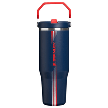 Botella iceflow flipstraw team navy red 0.89 lt - 30 oz