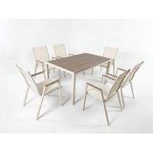 Comedor 7 piezas Oakville beige
