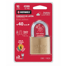 Candado laton macizo 40 mm antirobo