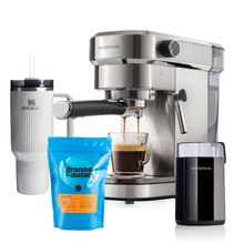 Combo - Cafetera Espresso + Stanley White +1 Café Granos de Autor