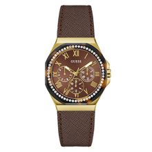RELOJ GUESS MULTIFUNCION TONO DORADO Y MARRÓN LADIE GW0753L3