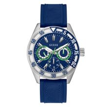 RELOJ GUESS MULTIFUNCION TONO AZUL PLATEADO MAN GW0903G1