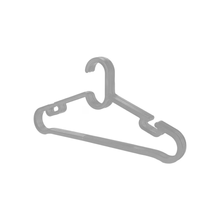Set de 10 colgadores de plastico gris slim