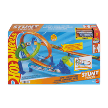 Hot wheels stunt pista de acrobacias lanza y choca