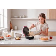 Máquina de Mini Waffles Rosa