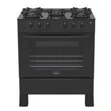 Cocina a gas premium glass 5h negro realce