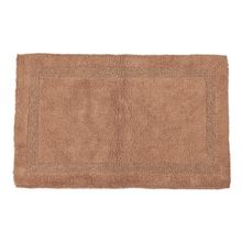 Alfombra de bano de poli-algodon color marron oscuro 45x70cm