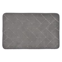 Alfombra de bano de espuma viscoelastica color gris oscuro