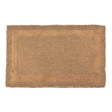 Alfombra de bano de poli-algodon marron claro 45x70cm