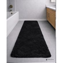 Alfombra de bano y pasillo negro