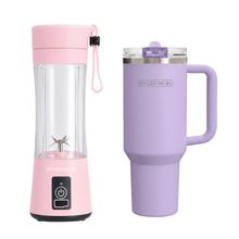 Combo - Licuadora Portátil USB Rose + Tumbler Aquavista Lavender
