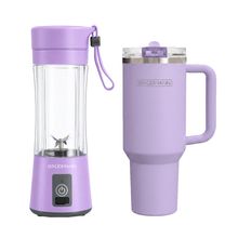 Combo - Licuadora Portátil USB Lavender + Tumbler Aquavista Lavender