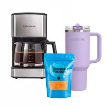 Combo - Cafetera Eléctrica 800 ml + 1 Café Granos de Autor + Tumbler Aquavista Lavender
