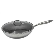 Wok con tapa 30cm acero inox tri-ply