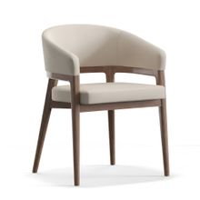 Silla de comedor cuero eco beige Ruth