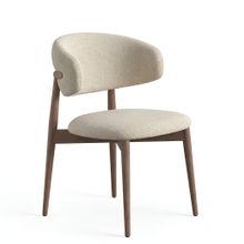 Silla de comedor tela crema Carmen