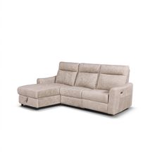 Sofa en l der electrico c/baulera beige atlas