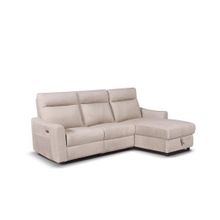 Sofa en l izq electrico c/baulera beige atlas