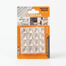 Tope adhesivo redondo 12x7.5 mm â€“ pack 16 piezas