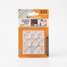 Tope adhesivo cuadrado 20.6x20.6x7.6 mm â€“ pack 9 piezas