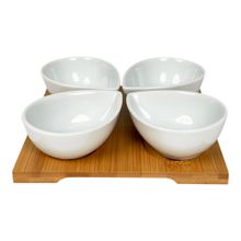Jgo de bowls c/bandeja 5pzas 18.5x18x5cm