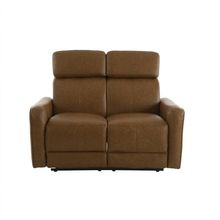 Sofa reclinable 2pts cuero eco visalia capuccino